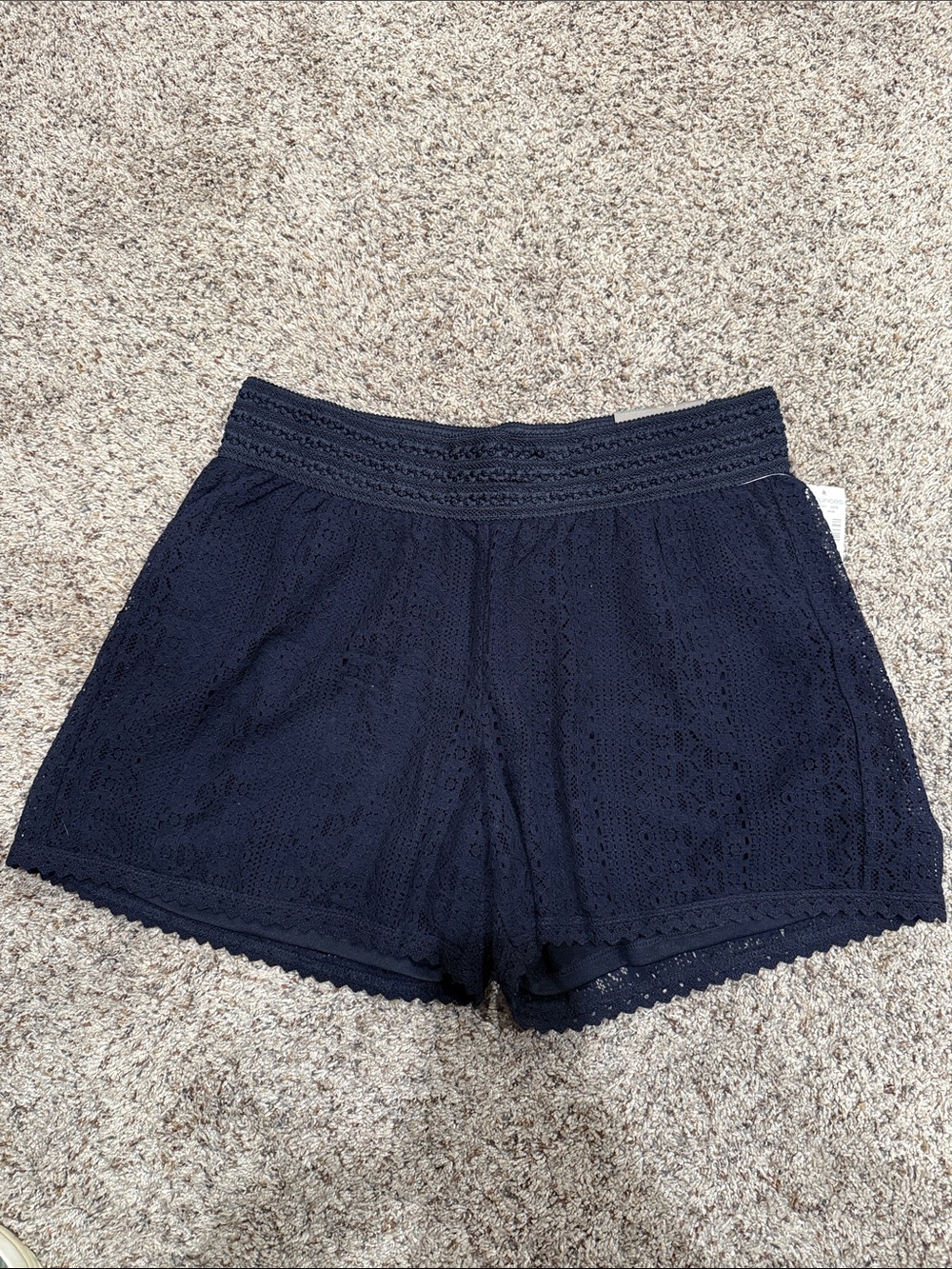 Maurices Navy Lace Overlay Shorts